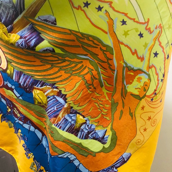 Hermes Scarf . ‘Aube-Libre Comme L'Ange’ . Dawn as Free as Angel. Zoe Pauwels. - Picture 15 of 16